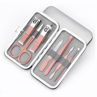 China Daily Nail Care Tools OEM Factory Nail Clippers Set Stainless Steel 7pcs Manicure Pedicure Set for sale