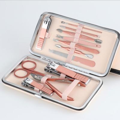 China Daily Nail Care Tools Professional Stainless Steel 12pcs/Set Nail Clipper Set Pedicure Kit Case Gift Nail Tools Cutter Cuticle Trimmer Manicure Set for sale