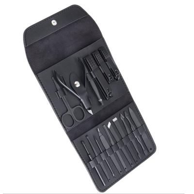 China Daily Nail Care Tools New Arrival 16 in1 Gift Bag Manicure Pedicure Nail Clippers Set Wallet Style for sale