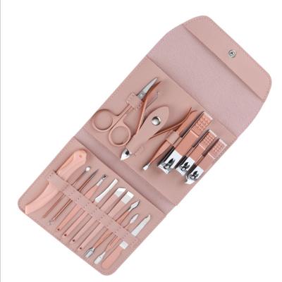 China Custom Leather Protective Bag Protective Nail Kits Organizer Style Wallet PU Makeup LOGO Luxury Daily Nail Care Tools Factory for sale