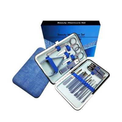 China New Popular 18 Pcs Good Quality Stainless Steel Nails Manicure Bits Station Pedicure Furniture Care Full Exfolianting Stamping Tool Kits for sale