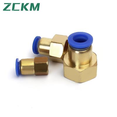 China Shops PCF Series Construction Material Connector Female Inner Thread Pneumatic Pipe Fittings Push In Fitting Pneumatic Pipe Connector for sale