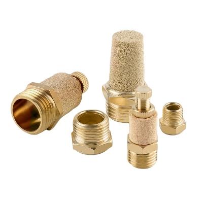 China Material of Construction Shop Pneumatic Muffler Pneumatic Muffler Pneumatic Air Muffler Male Gold Waist Tube Muffler Copper Pneumatic Muffler High Quality for sale