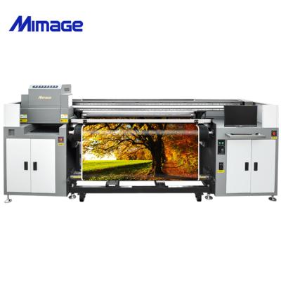 China New Designed UV Printer 1.8m/73inch Hybrid Clear Glass Sticker Metal Roll To Roll UV Flatbed Printer for sale