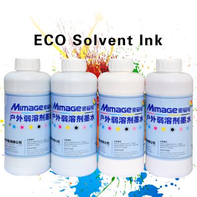 China Mimage/Locor original best quality eco printer large format flex banner/Sticker Eco solvent printing ink for sale