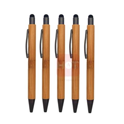 China Popular Door Opener Tool with Stylus Universal 2 in 1eco Pad Friendly I Touch Screen Bamboo Ink Capacitive Wooden Stylus Pen Tip for sale