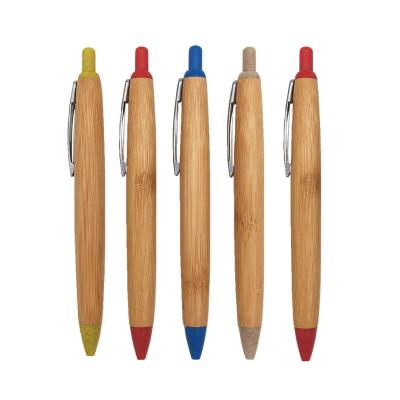 China Wholesale Promotional Eco-Frendly Biodegradalbe Bulky Bamboo Pen Wholesale Pen With Custom Engraved LOGO for sale