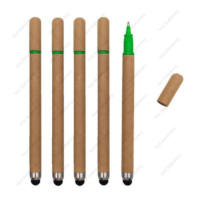 China Disposable Recycle Phone Screen Touching Active Eco Friendly Disposable Capacitive Stick Stylus Paper Stylus Pen for sale