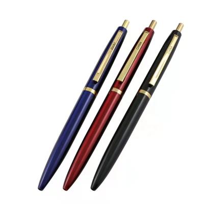 China Elegant Custom LOGO Printed Advertising Metal Customized Luxury Black Red Blue Pens Gold Pen Hotel VIP Gift Metal Engraving Tip for sale