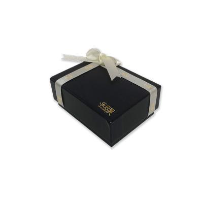 China Exquisite Recyclable Black Classic Ribbons Gift Paper Wrapping Paper Boxes Small Cardboard For Gift Box for sale