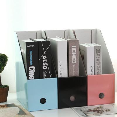 China China Manufacturer Fancy Color Folding Storage Paper Archive Box Book Magazine Document Recyclable Paper Holder for Office and Household for sale