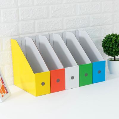 China Recyclable Customize Color Folding Storage Paper Archive Box Book Magazine Document Paper Holder for Office and Household for sale