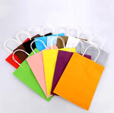 China Amazon Recycled Recyclable Paper Bag Shopping Bag Gift Bag Packaging Materials With Handles for sale