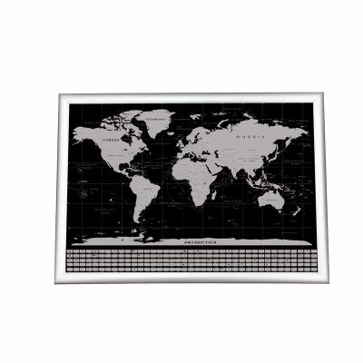 China New Gift Travel 250gsm Poster Custom Printing Luxury Scratch Off World Map FBA Poster With Custom Logo for sale