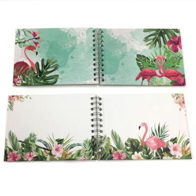 China Pink Flamingo Flamingo Design 8x5.8 Inches Spiral Binding 10 Sheets Self Adhesive Small Photo Album for sale