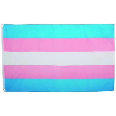 China Transgender Flag Factory Supply FLYING Blue Pink Stripes Gay Pride Rainbow Flag 3x5 Banners LGBT Flag for sale