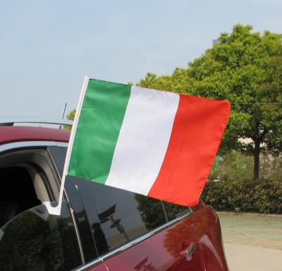 China Hang All Country Flag Manufacture Custom12x18inch Italy Car Flag and Flagpole for sale