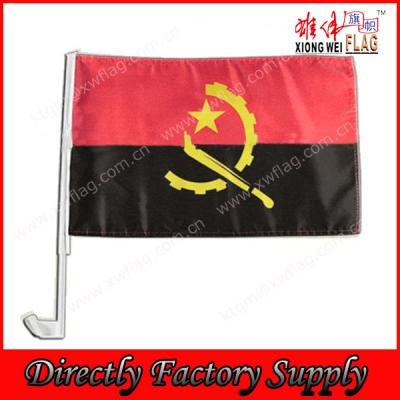 China 30X45CM Polyester Angola Car Hanging Hot Selling Flag And Plastic Flagpole for sale