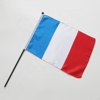 China Customized FLYING French Election Country Flag 30x45cm Hand Flag for sale