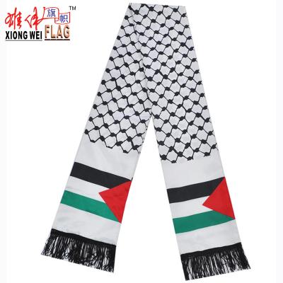 China Wholesale Custom Satin Player Material Palestinian Scarf 14x130cm for sale