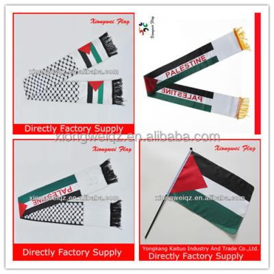 China Hanging Factory Directly Supply Cheap 14x130cm Palestine Satin Scarf for sale