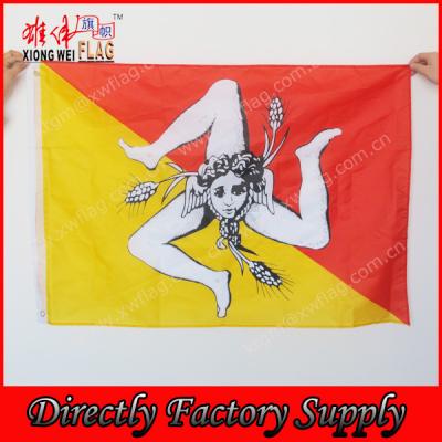 China FLYING Custom Polyester Italy Island Sicily Flag for sale