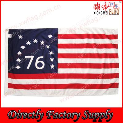 China American Historic Banner 1776 Hanging War Pennant 3x5 Bennington 76 Revolutionary Flag for sale