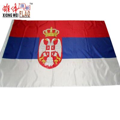 China Custom 90x150cm Serbian Flag FLYING Outdoor Flag for sale