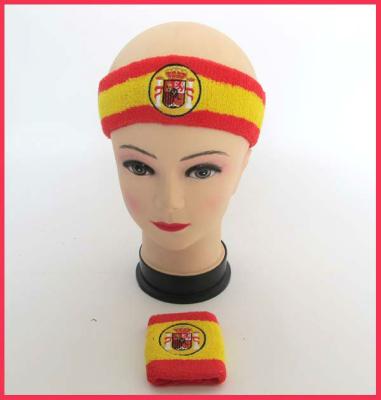 China Cotton Spain Flag Hairband Headband for sale