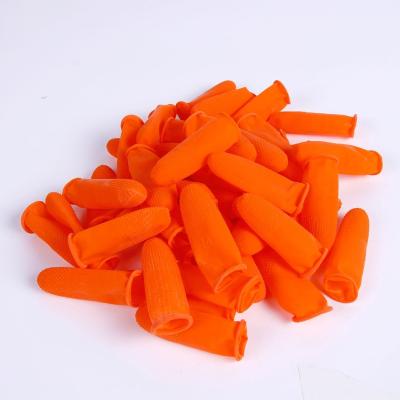 China New Arrival Orange Latex Finger Cradles Anti Slip Anti Slip Disposable White Orange Latex Finger Cradles Anti Slip Finger Cradles for sale