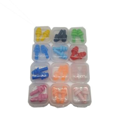 China Different Colors Comfortable Cheap Band Earplugs Noise Reduction Ear Plugs Packed In Plastic Box Industrial Home Use Plastic Earplugs for sale