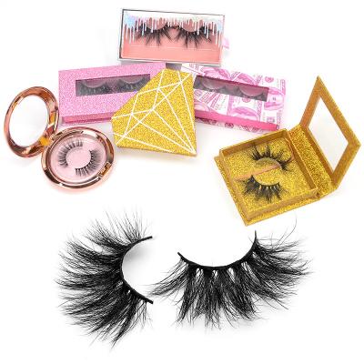 China Wholesale 3d Mink Eyelashes Messy Cross False Eyelashes 25mm Long Natural Eyelashes Seller 25mm for sale