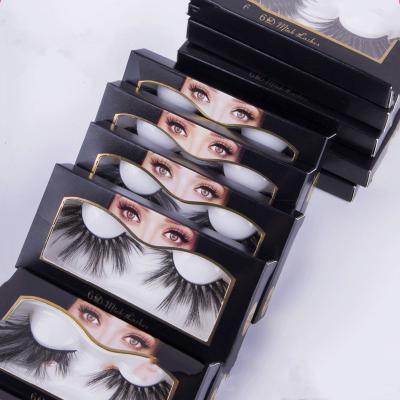 China Wholesale 6d Mink Fur Eyelashes Messy Cross 25mm Curl Natural False Eyelashes Wholesale Seller 25mm Eye Lashes for sale