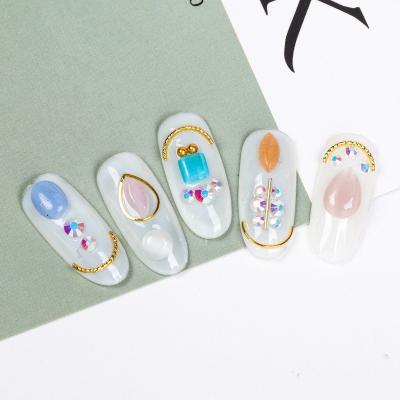 China Easy Apply Bag Packing Japanese Hot Sale Opal Crystal Nail Art Decorations Nail Art Decal DIY Nail Decals for sale