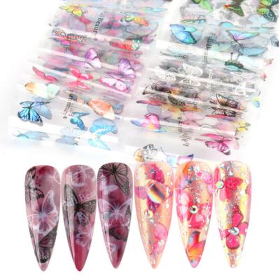 China Nail Art New Come Japanese Finger Nail Foil Nail Art Transfer Foil Salon Nail Art Sticker Foil Roll Sticker Butterfly Flower Design for sale