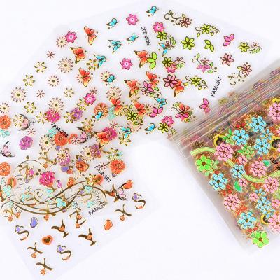 China Easy Apply 30PCS 3D Nail Art Stickers New Arrival Nail Salon Stickers Bronzing Butterfly Design Nails Decoration Decals Sticker for sale