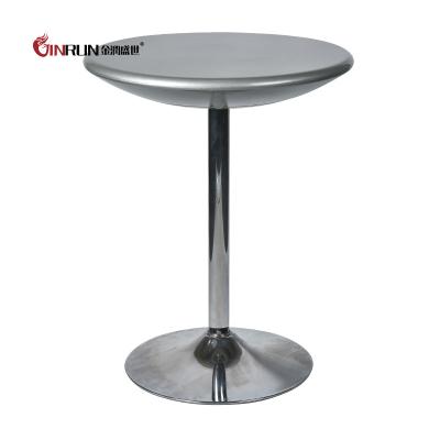 China Black Classic Design Portable Cocktail Counter High Legs Metal Bar Dining Table for sale