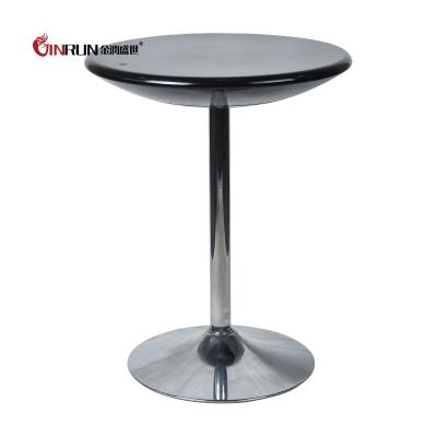 China Modern Classic Design Black Portable Cocktail Counter High Legs Metal Bar Dining Table for sale