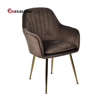 China Zero Corduroy Dining Chair With Metal Base for sale