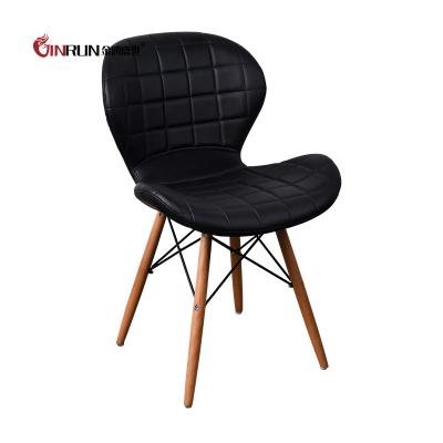 China Lattice Curve Null Lounge Chair With Wood Base for sale