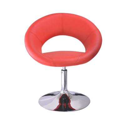 China Regular Modern PU Bar Chair Fixed Height Swivel Hollow Back Barstool for sale