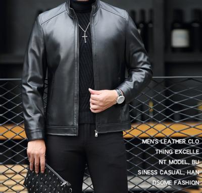 China Wholesale Vintage Breathable Genuine Sheepskin Leather Jackets For Men for sale