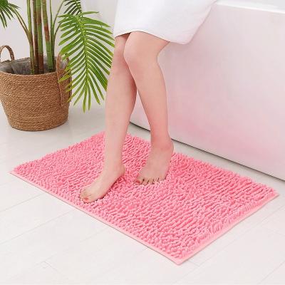 China Washable Yinzam Microfiber Blanket, Non Slip Chenille Bath Mat Rugs for Sofa Shower Home Bathmat Extra Soft and Absorbent Microfiber Mat for sale