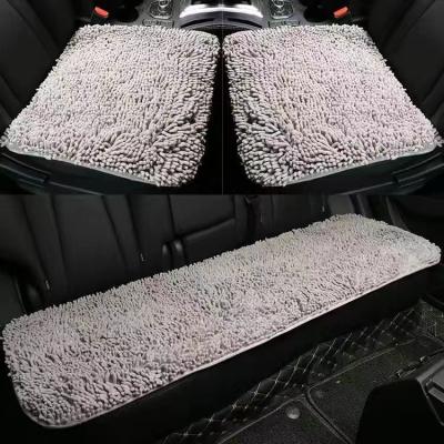 China Yinzam Fluffy Chenille Luxury Auto Car Seat Covers Cushion All Seasons Microfiber Breathable Seat Covers For Automobile Fluffy Cushion for sale