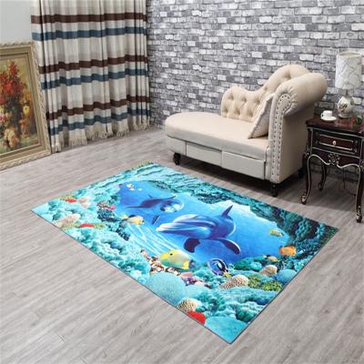 China Modern children play carpet 3D print design living room rug sellingcarpet party rug hot sale wholesale for sale