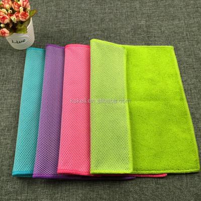 China QUICK DRY small size lint free 30x30cm microfiber cloth for kitchen, cheap microfiber kitchen towel for sale