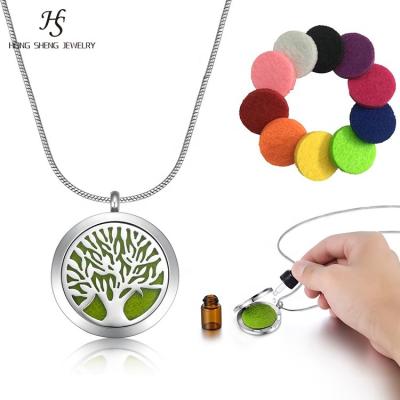 China HS-MB04 Punk Essential Oil Diffuser Necklace, Surgical Stainless Steel Aromatherapy Life Grade 316l Jewelry Pendant Necklace Tree for sale