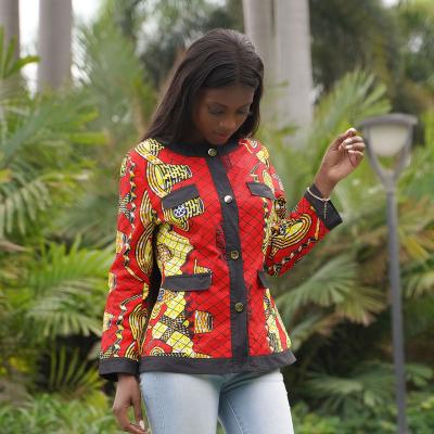 China African cotton style ladies daily wearing blazer with model for sale