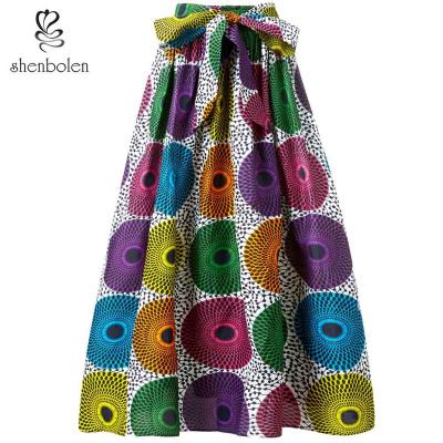 China Polyester Maxi Length Hot Selling African Style Women Clothing Fashion Skirt for sale