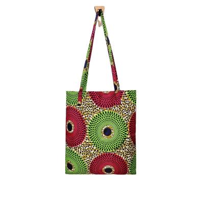 China Handbag Cotton Bags With Logo Wax Ladies Handbags Fashion Women Custom Printed African Tote Bags for sale